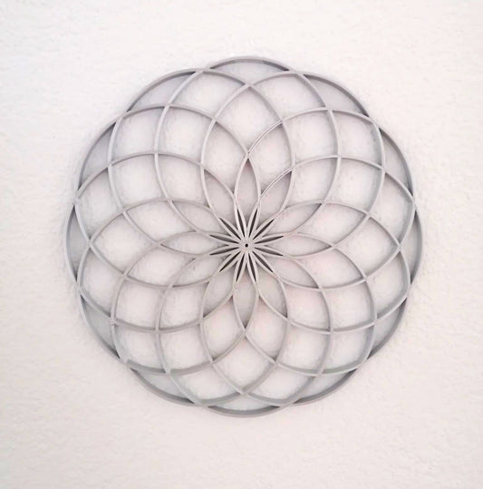 Lotus Blume silber 18cm